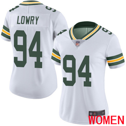 Green Bay Packers Limited White Women 94 Lowry Dean Road Jersey Nike NFL Vapor Untouchable